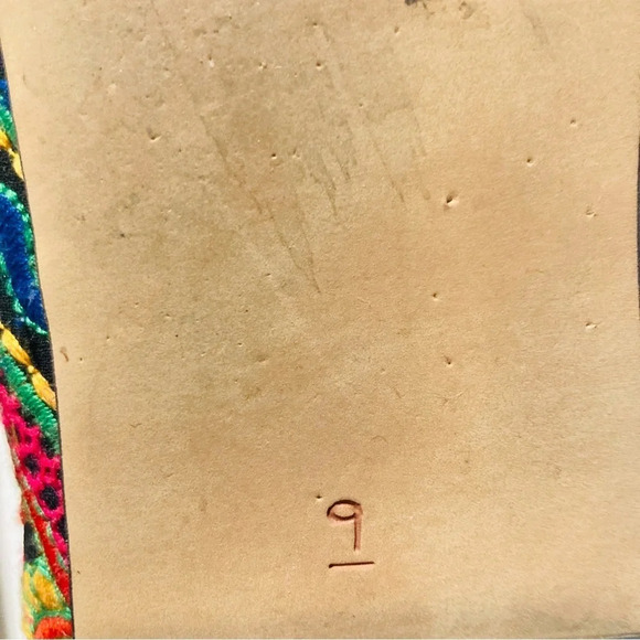 SAM EDELMAN Sz 9 Felicia Boho Embroidered Almond Toe Ballet Flats - Picture 12 of 12